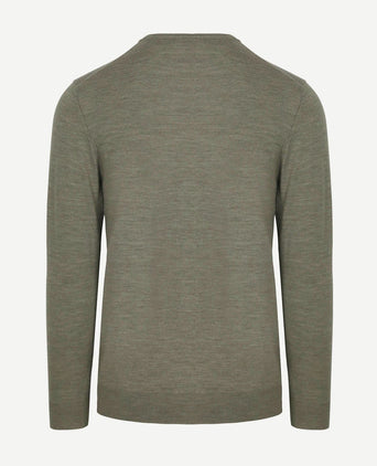 Profuomo pullover merinowol groen