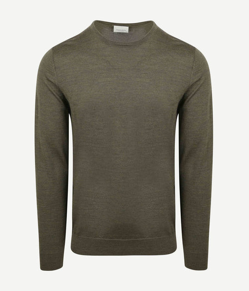 Pullover merinowol olive