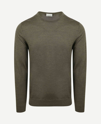 Pullover merinowol olive