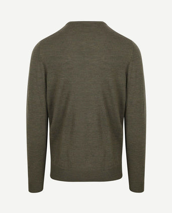Pullover merinowol olive