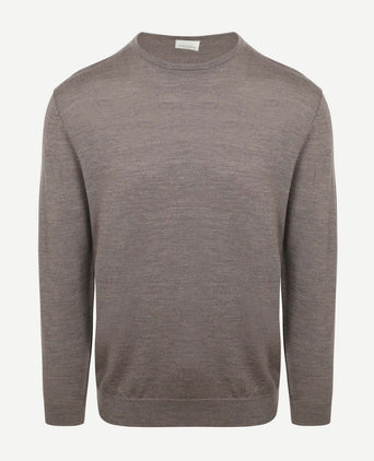 Profuomo pullover merinowol taupe