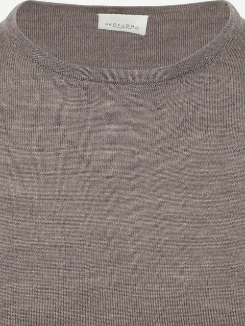Profuomo pullover merinowol taupe