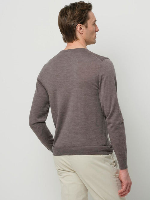 Profuomo pullover merinowol taupe