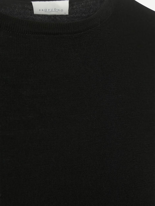 Profuomo pullover merinowol zwart