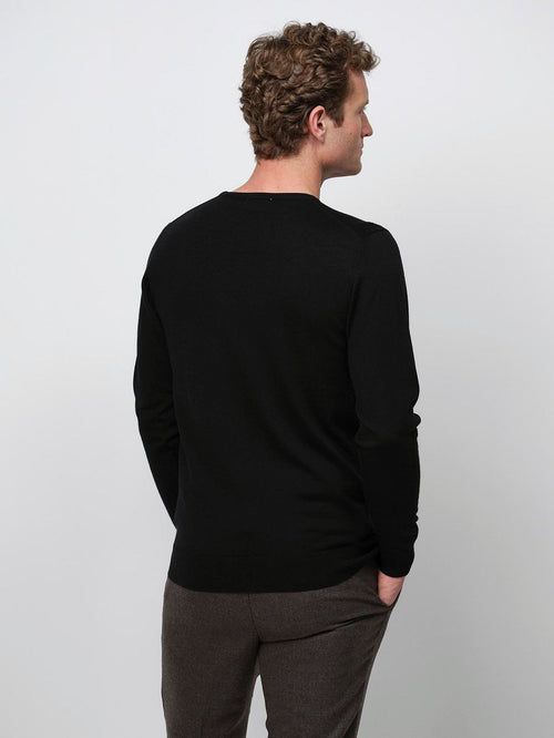 Profuomo pullover merinowol zwart