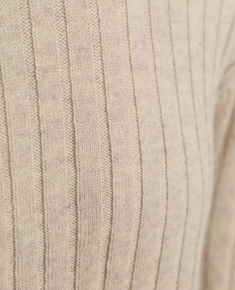 Pullover rib wol blend sand