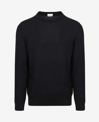 Pullover structure donkerblauw