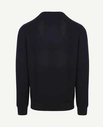 Pullover structure donkerblauw