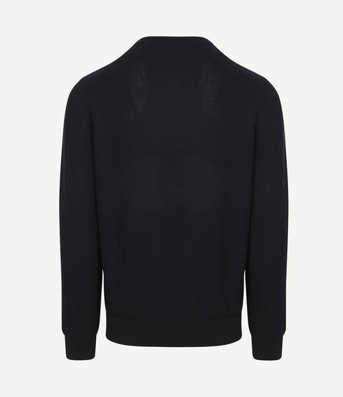 Pullover structure donkerblauw