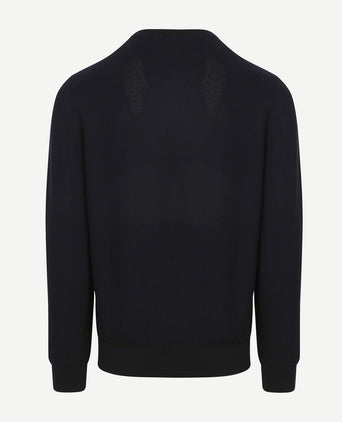 Pullover structure donkerblauw