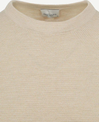 Profuomo pullover textured ecru