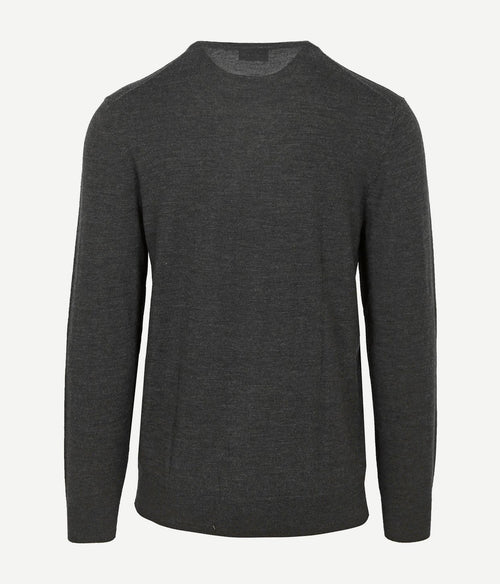 Profuomo pullover v-hals merinowol antraciet
