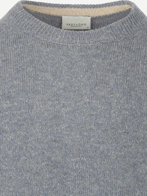 Profuomo pullover wol blend blauw
