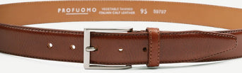 Profuomo leren riem cognac