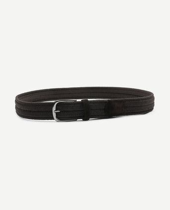 Waxed geweven riem bruin