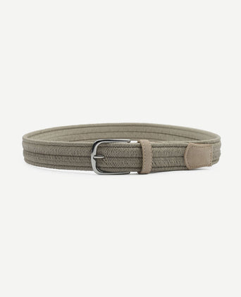Waxed geweven riem khaki