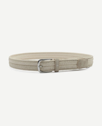 Waxed geweven riem ecru