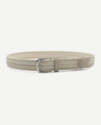Waxed geweven riem ecru