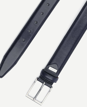 Profuomo riem leer donker blauw