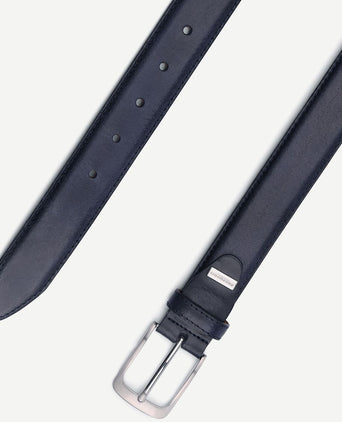 Profuomo riem leer donkerblauw