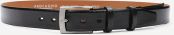 Profuomo riem leer zwart