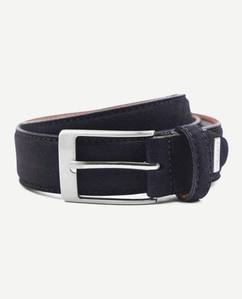 Riem suede donker blauw
