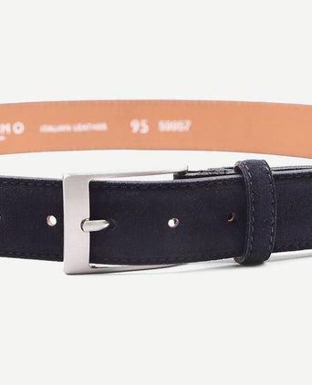 Profuomo riem suede donker blauw