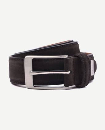 Riem suede donkerbruin