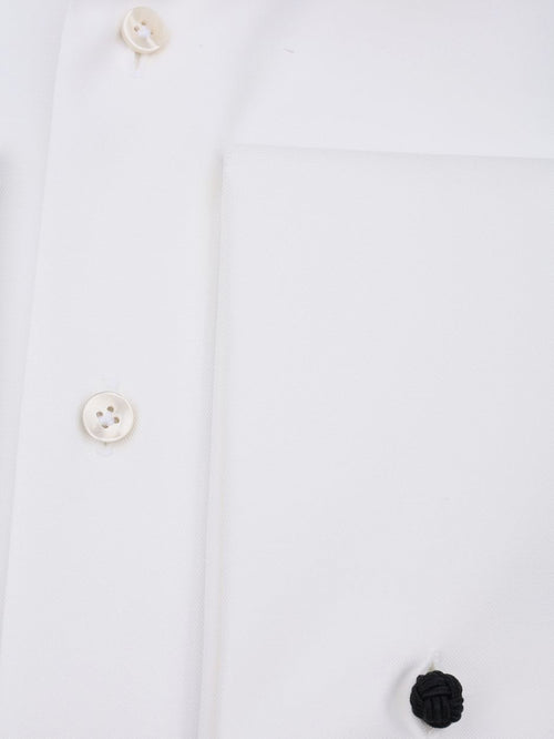 Shirt cutaway dubbel manchet off white