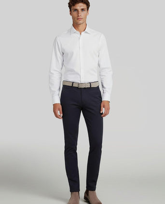 Profuomo shirt cutaway dubbel manchet wit | Slim-fit