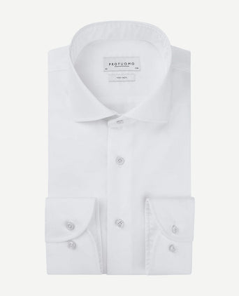 Shirt extra lange mouwen cutaway wit