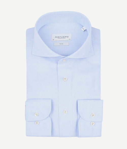 Profuomo shirt extra lange mouwen travel lichtblauw | Slim-fit