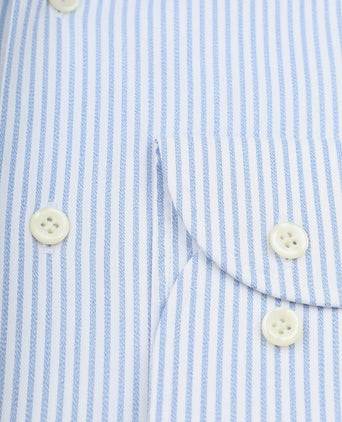 Profuomo shirt extra lange mouwen travel streep lichtblauw | Slim-fit