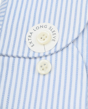 Shirt extra lange mouwen travel streep lichtblauw