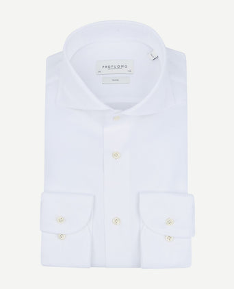 Profuomo shirt extra lange mouwen travel wit | Slim-fit