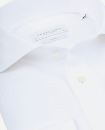 Profuomo shirt extra lange mouwen travel wit | Slim-fit