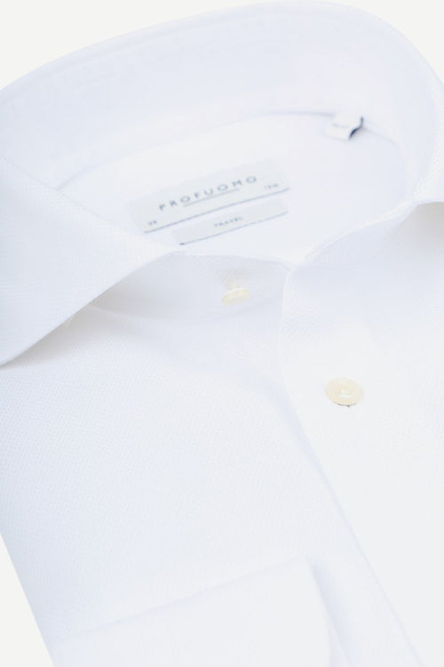 Profuomo shirt extra lange mouwen travel wit | Slim-fit