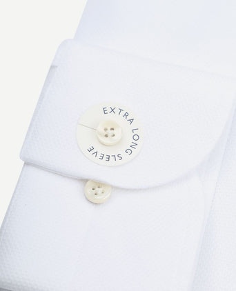 Profuomo shirt extra lange mouwen travel wit | Slim-fit