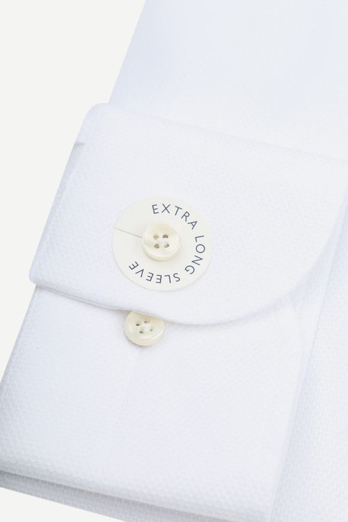 Profuomo shirt extra lange mouwen travel wit | Slim-fit