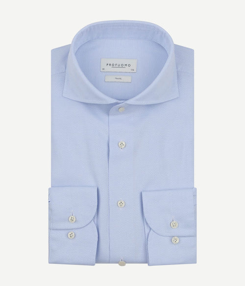 Profuomo shirt travel lichtblauw | Slim-fit