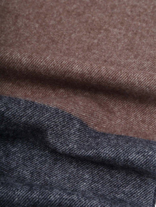 Sjaal lamswol grijs blauw bruin
