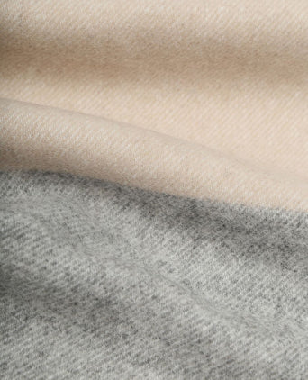 Sjaal lamswol grijs beige