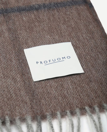 Profuomo sjaal lamswol bruin geruit