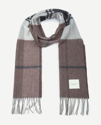 Profuomo sjaal lamswol bruin geruit