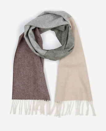 Profuomo sjaal lamswol grijs beige bruin