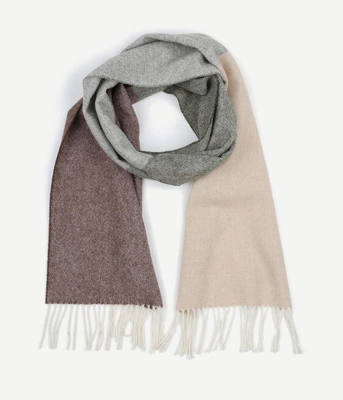 Profuomo sjaal lamswol grijs beige bruin