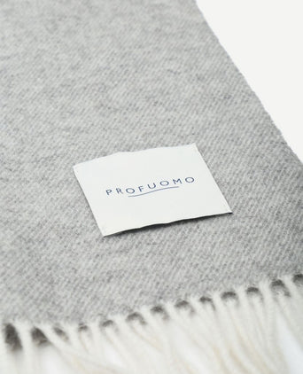 Profuomo sjaal lamswol grijs blauw