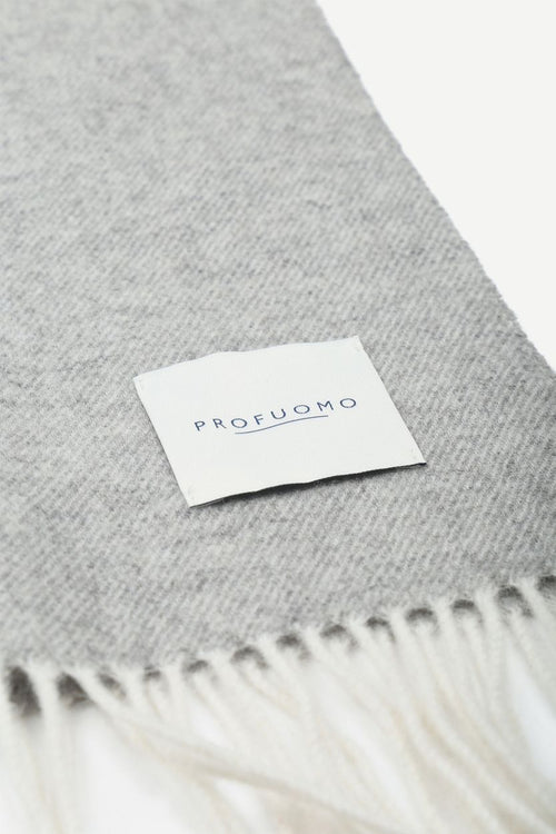 Profuomo sjaal lamswol grijs blauw