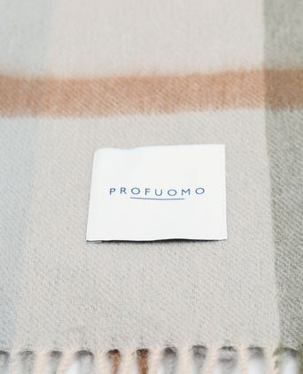 Profuomo sjaal lamswol grijs geruit