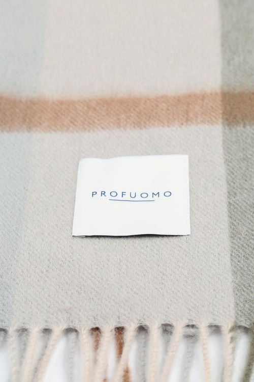 Profuomo sjaal lamswol grijs geruit